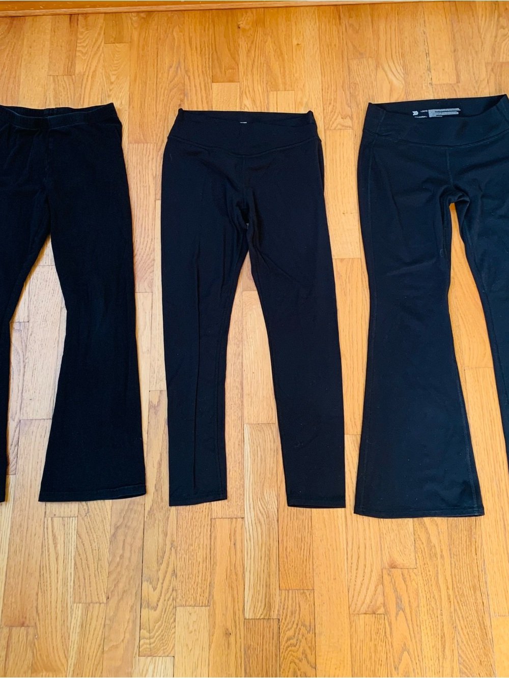 Girls Size L Set: 2 All In Motion Flare Leggings & Old Navy Straight Leggings